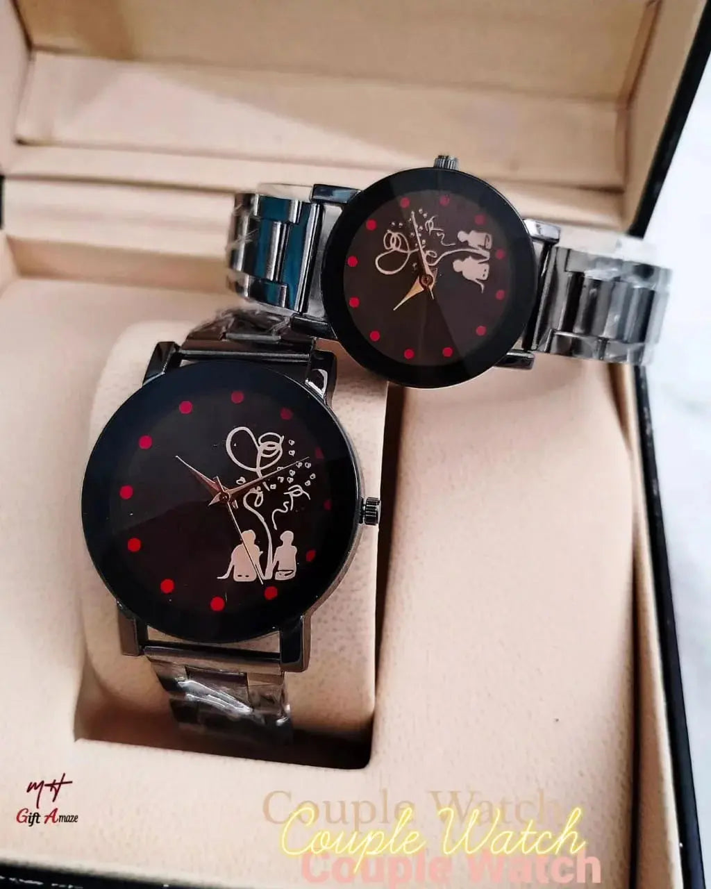 CODE HGMK18-Restock   Most Demanding  Couple Watch 👩‍❤‍👩 /- With Box 🎁 Gul Fatima