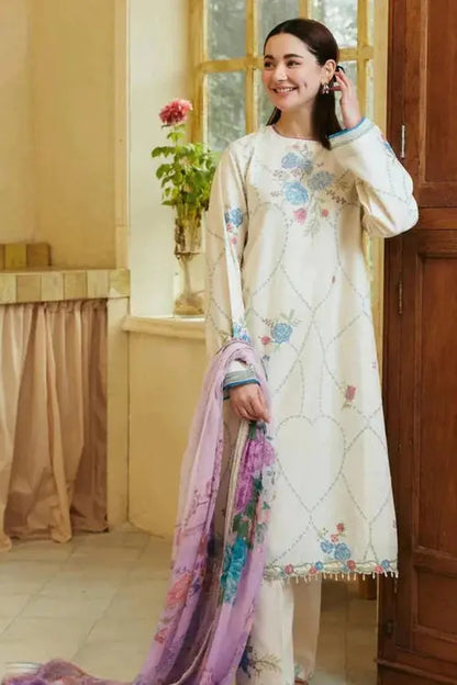 Zara ShahJahan Dhanak 3PC Embroidered AZ - 0115 Gul Fatima