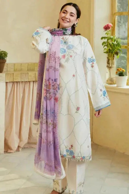 Zara ShahJahan Dhanak 3PC Embroidered AZ - 0115 Gul Fatima